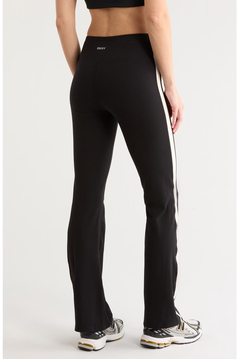 Side Stripe High Waist Flare Leggings, Alternate, color, BLK/ EGGNOG