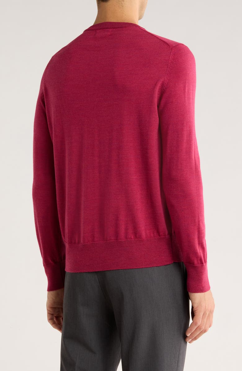 Brooks Brothers Wool Crewneck Sweater, Alternate, color, Burg Red