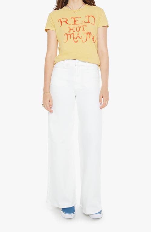 Mother The Sinful Short Sleeve Graphic T-shirt In Yellow
