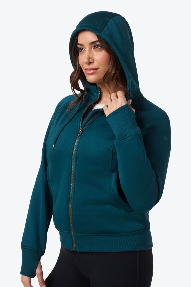 Women's  Highland Heated Hoodie, Alternate, color, Dark Teal