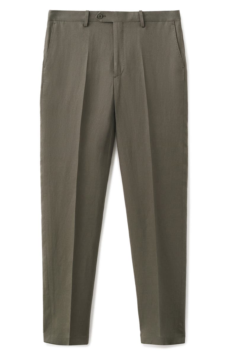 MANGO Amalfi Slim Fit Suit Trousers, Alternate, color, Khaki Green