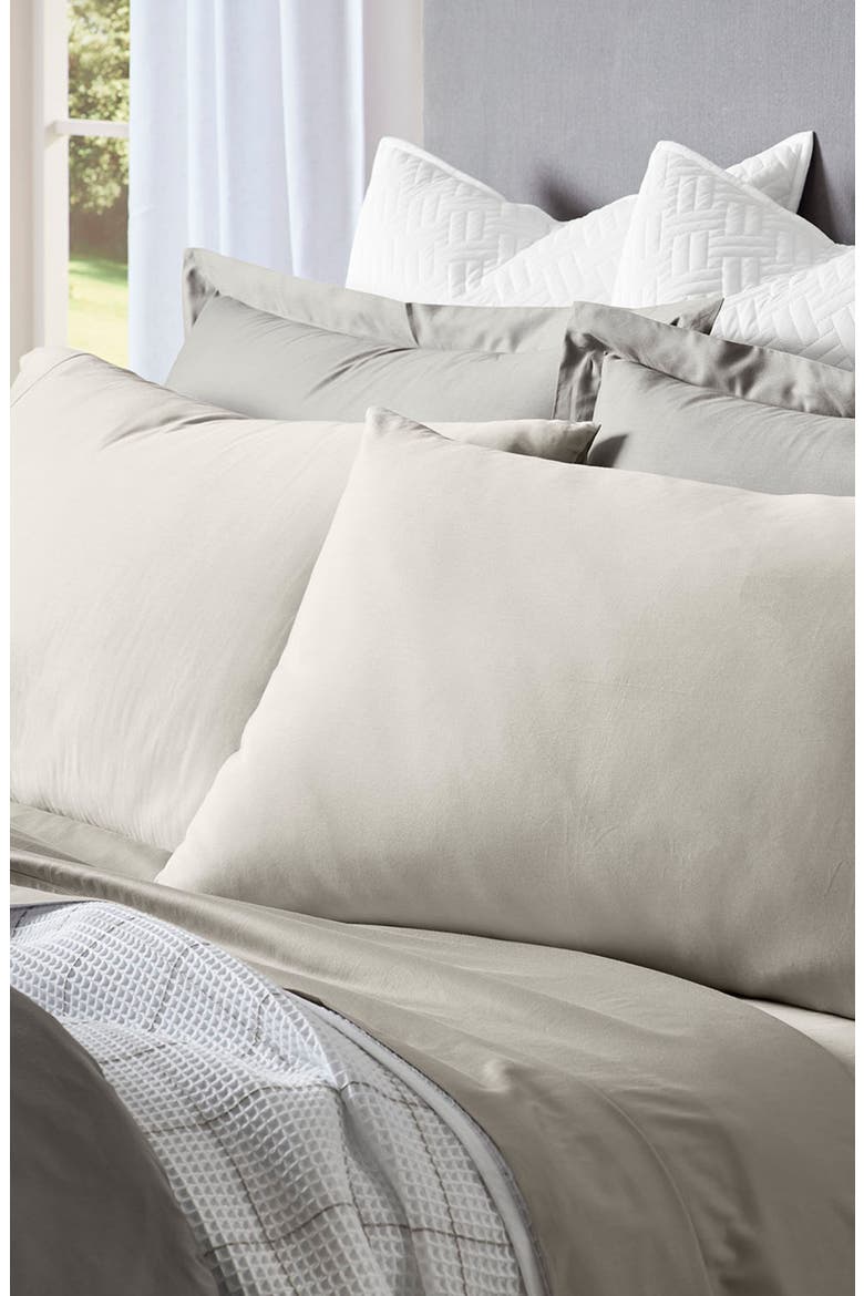 Signature Soft 300 Thread Count Set of 2 Organic Cotton Pillowcases, Alternate, color, PEWTER