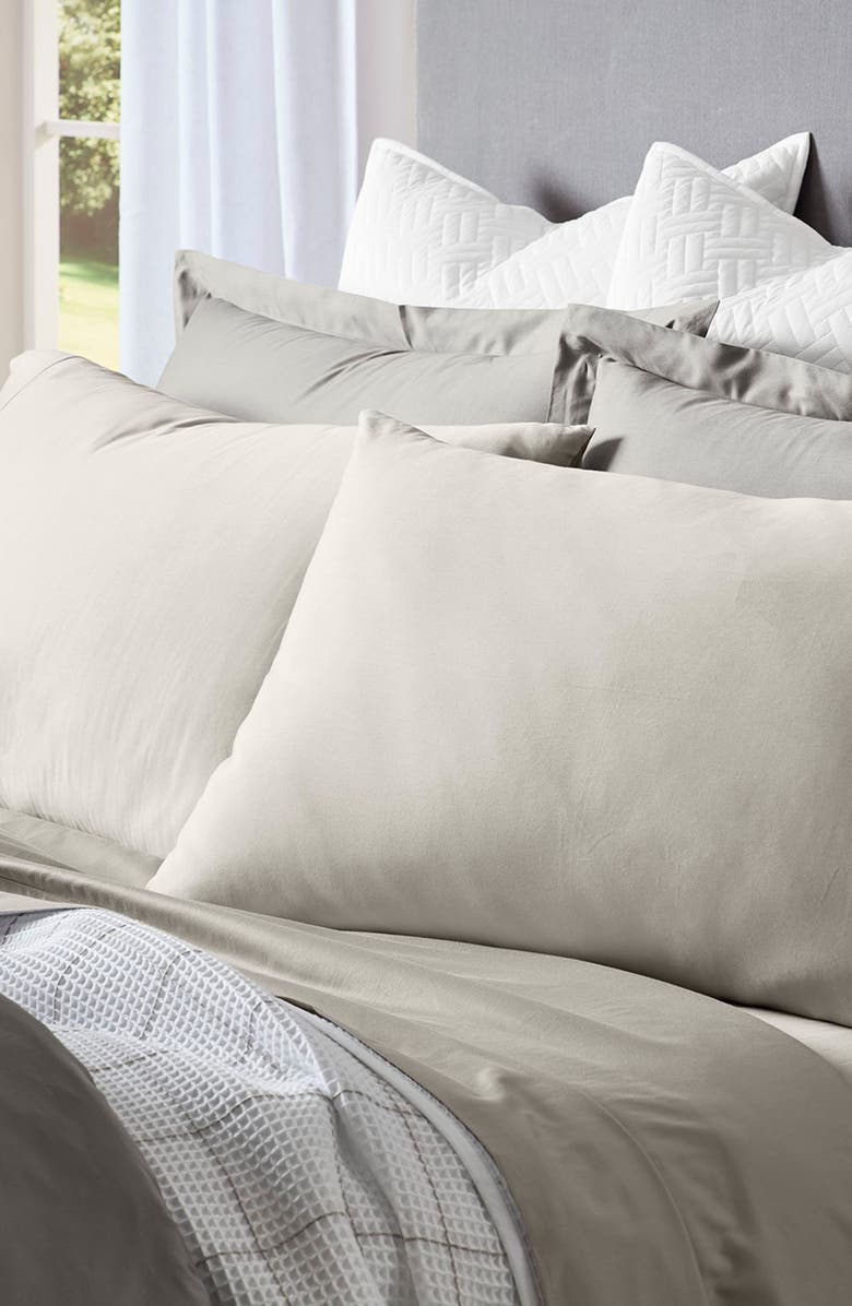 Boll & Branch Signature Soft 300 Thread Count Set of 2 Organic Cotton Pillowcases, Alternate, color, Pewter