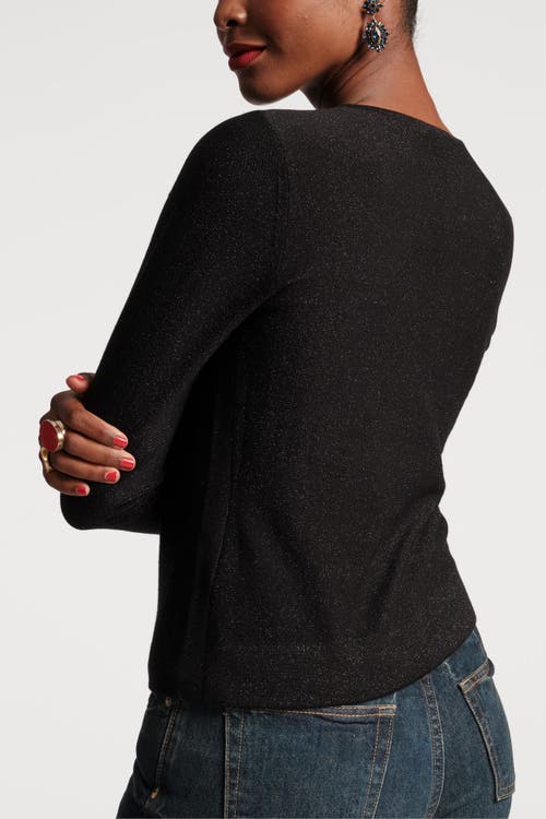 Shop Frances Valentine Rachel Top Solid Jersey Knit In Black