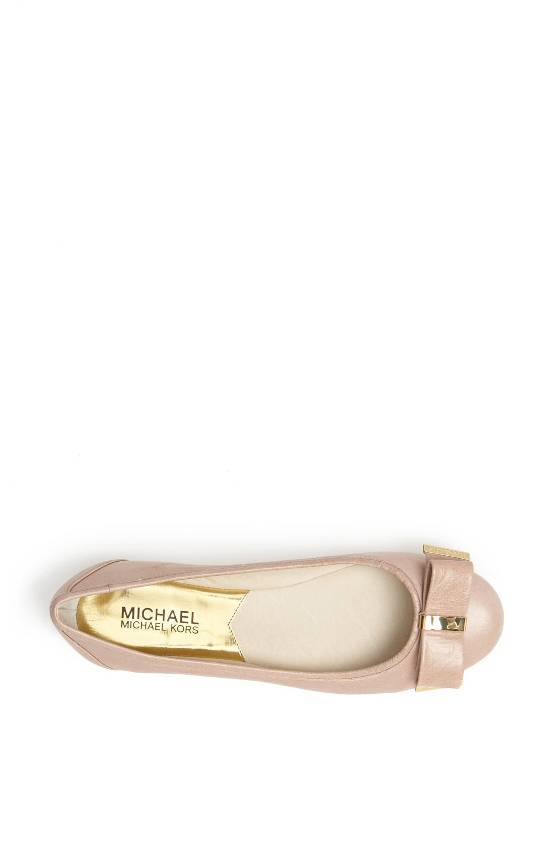 'Kiera' Leather Ballet Flat, Alternate, color, DARK NUDE