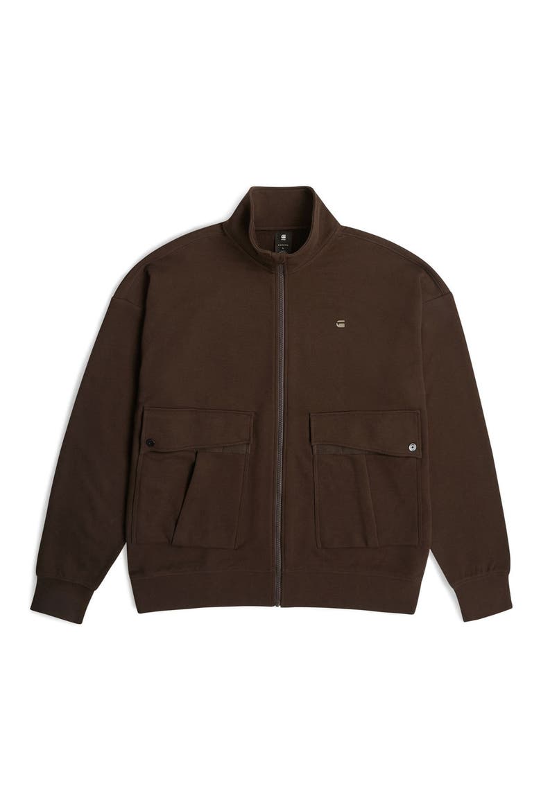 Rovic Zip-Up Sweatshirt, Alternate, color, DEEP BROWN