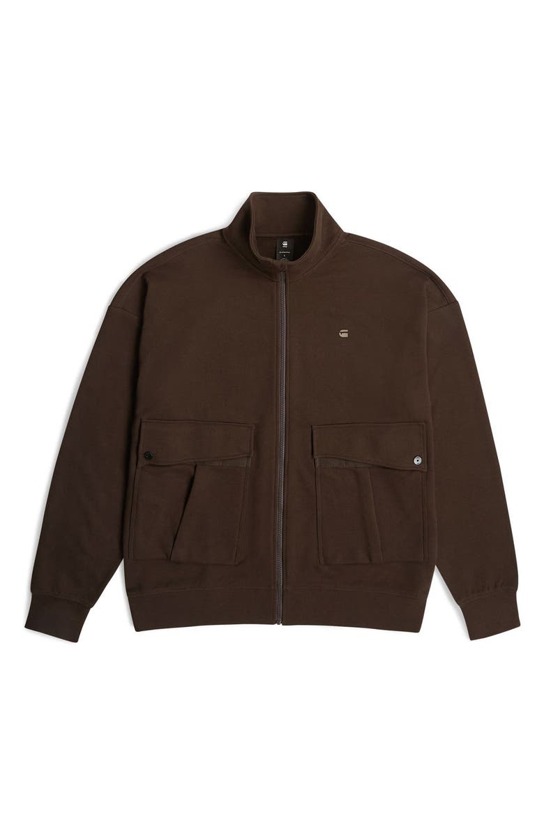 G-STAR Rovic Zip-Up Sweatshirt, Alternate, color, Deep Brown