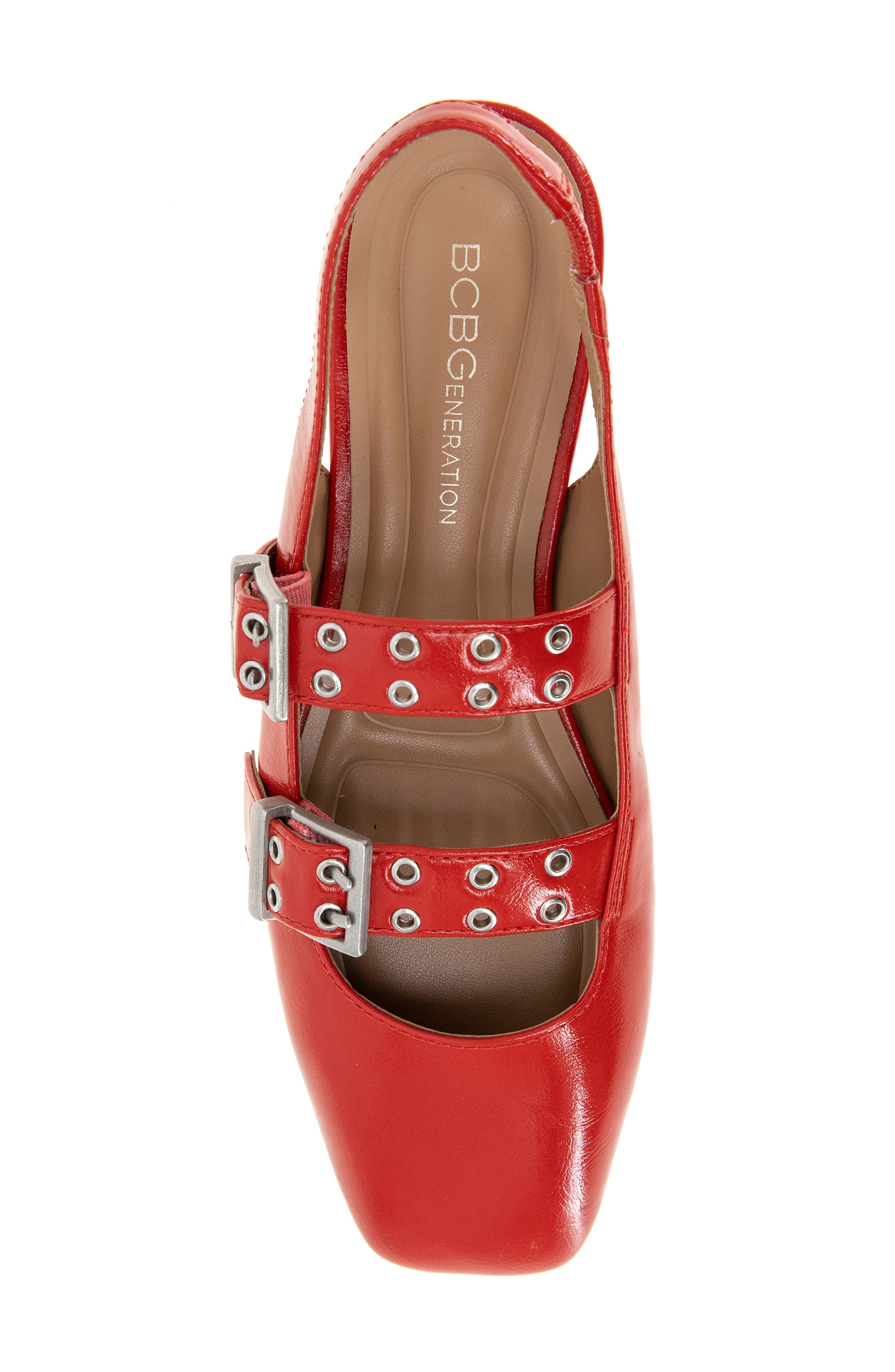 Hendo Slingback Flat, Alternate, color, TOMATO