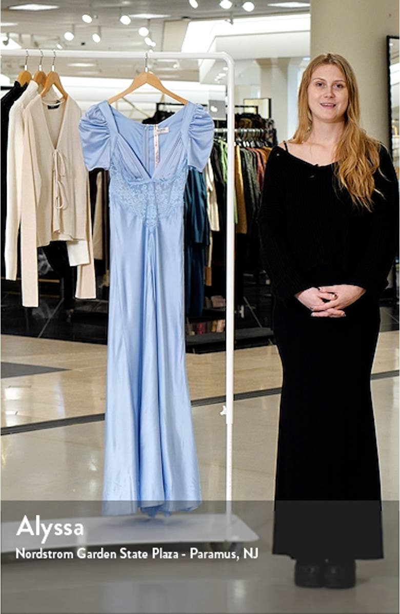 Rafaela Lace Inset Silk Blend Cocktail Dress, sales video thumbnail