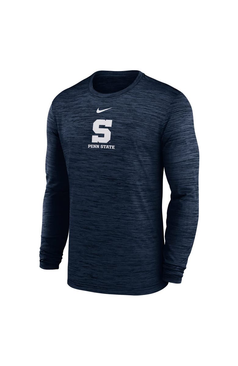 Nike Men's Nike Navy Penn State Nittany Lions 2025 Sideline Velocity Performance Long Sleeve T-Shirt, Alternate, color, 