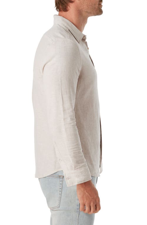 Fair Harbor Island Linen Blend Button-up Shirt In Blue