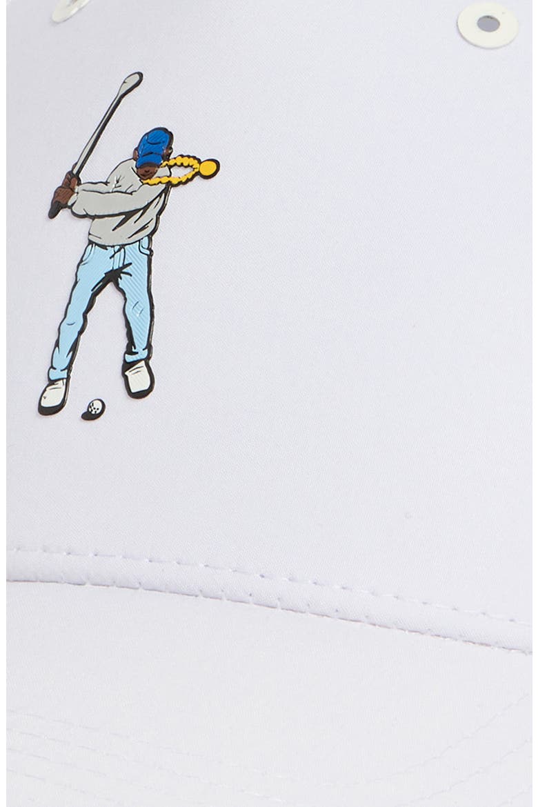 Links Embroidered Adjustable Baseball Cap, Alternate, color, WHITE