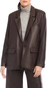 FIFTEEN TWENTY Regan Faux Leather Blazer