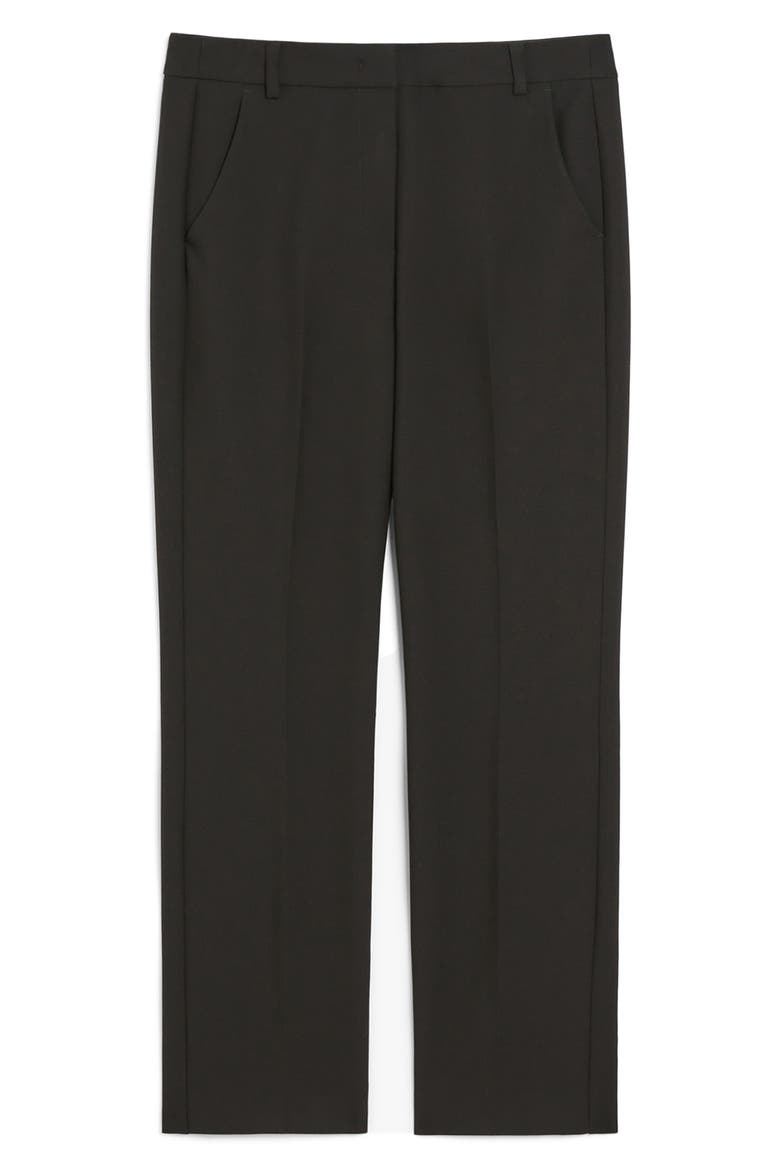 Rana Stretch Canvas Straight Leg Pants, Main, color, BLACK
