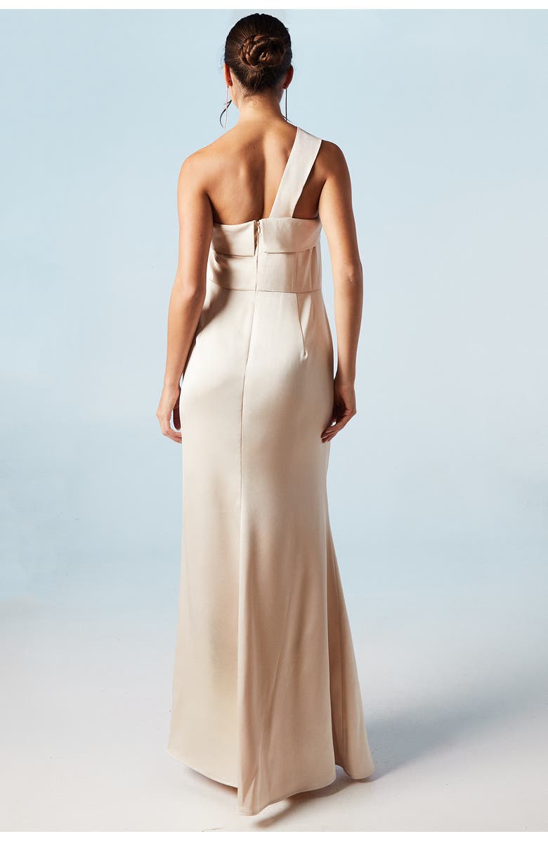 Coast Satin Bridesmaid Maxi Dress, Alternate, color, Champagne