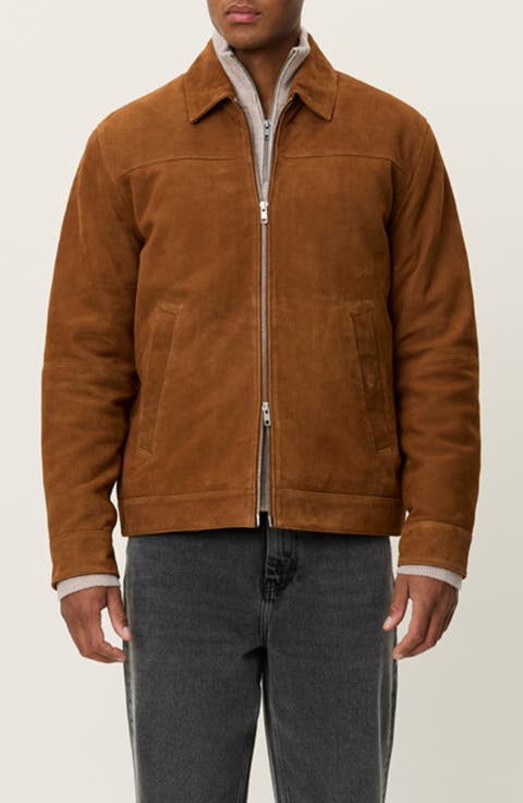 Nyle Goatskin Suede Coach's Jacket
