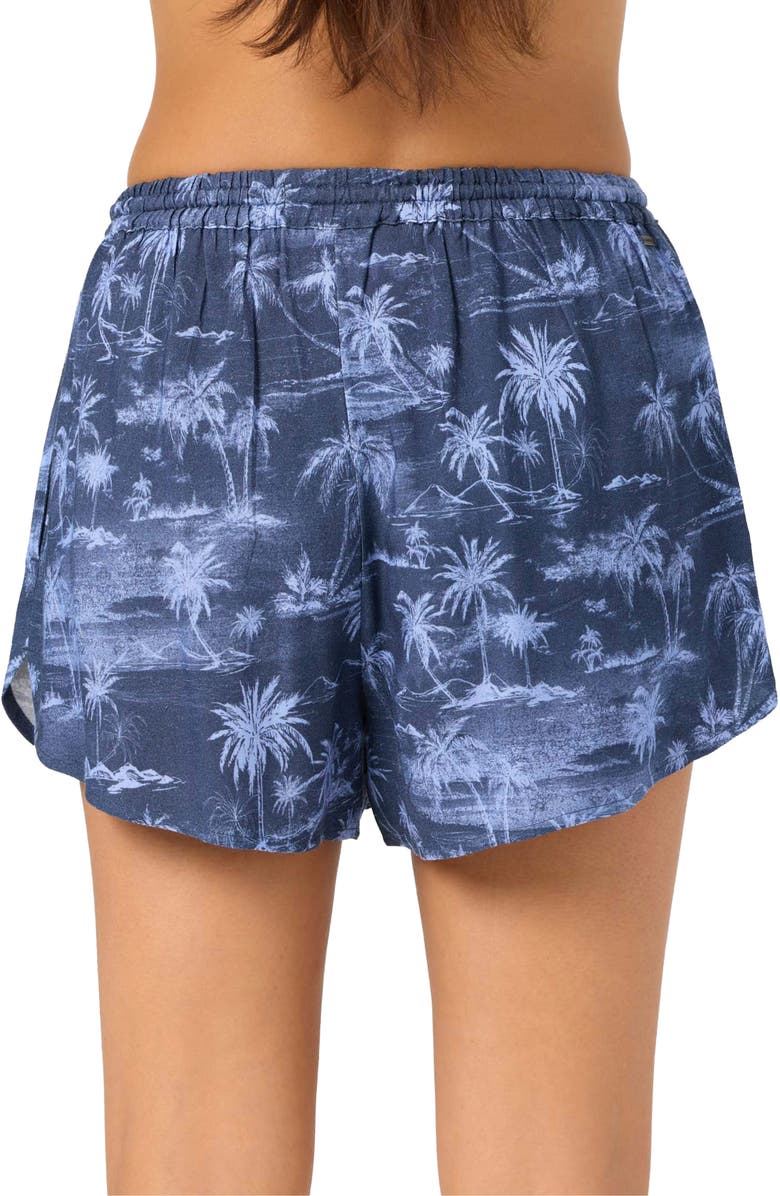 O'Neill Millie Tropical Scene Shorts, Alternate, color, Nightshadow Blue