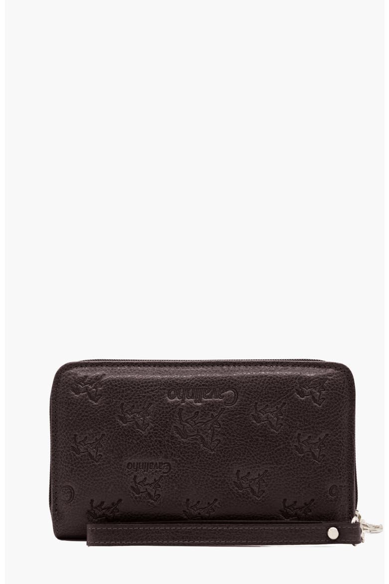 Cavalo Lusitano Leather Wristlet Wallet 212, Alternate, color, Brown