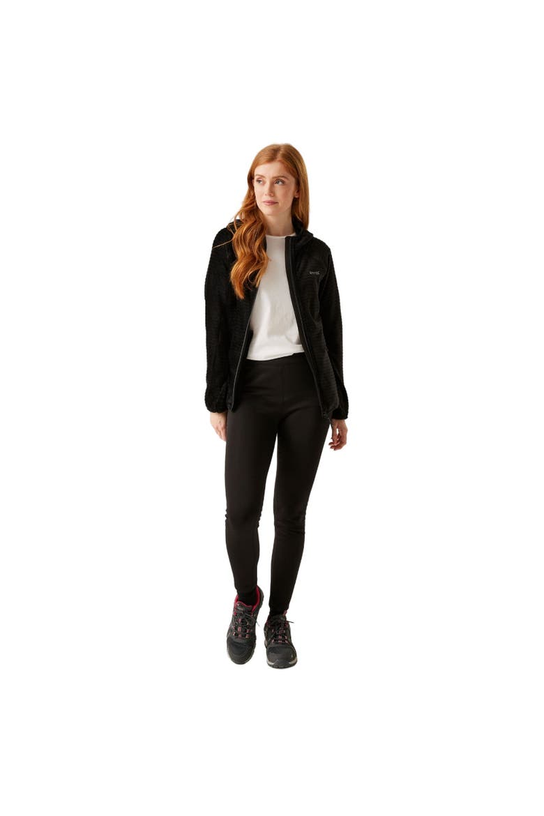 Endra Hooded Fleece Jacket, Alternate, color, Black