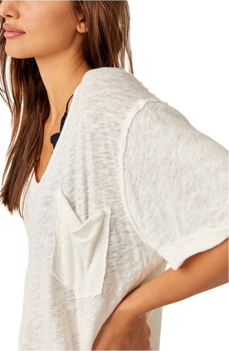 Free People All I Need Oversize Tee, Alternate, color, Ivory