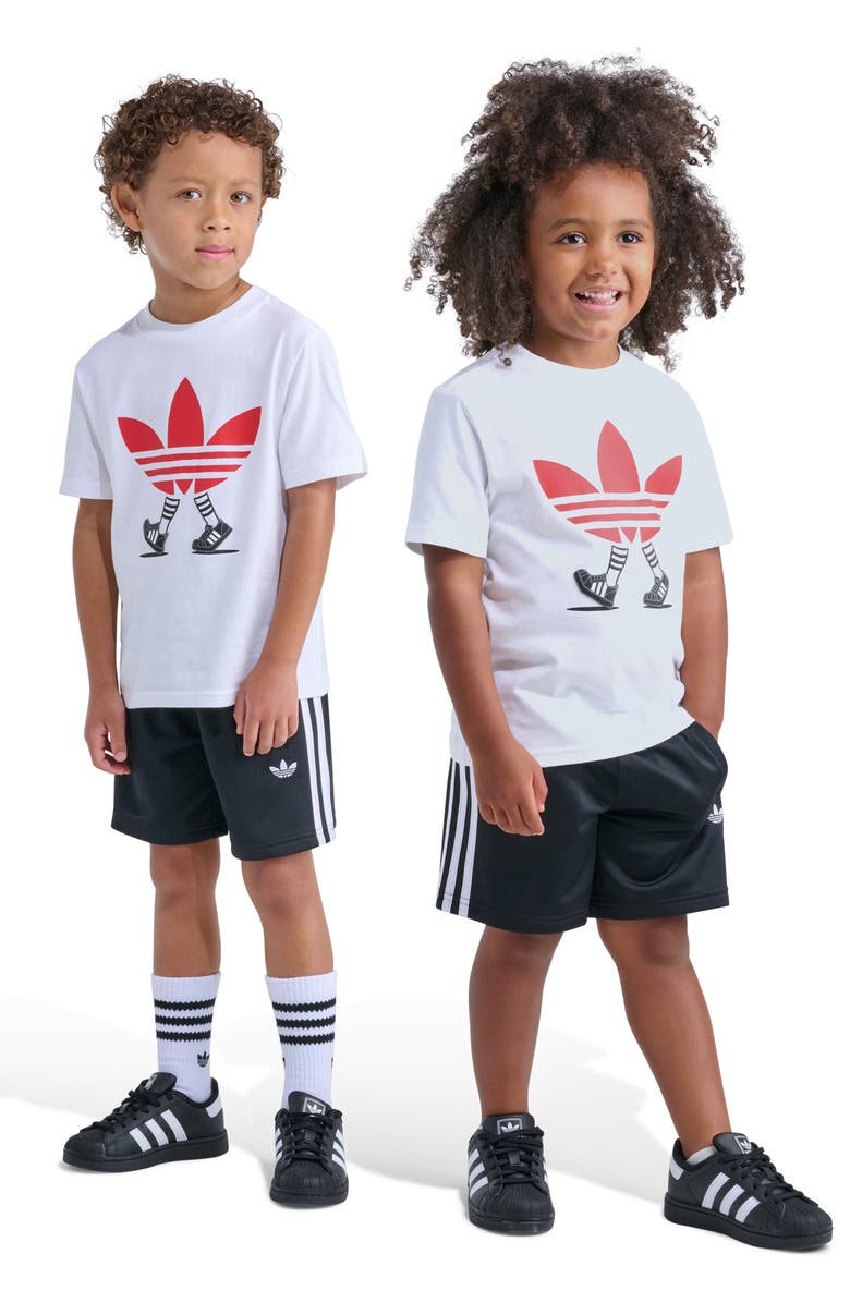 adidas Originals Kids' Logo Graphic T-Shirt & Shorts Set, Alternate, color, White
