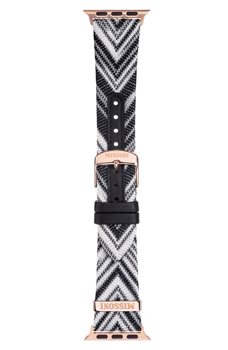Missoni Zigzag Leather 24mm Apple Watch<sup>®</sup> Watchband, Main, color,