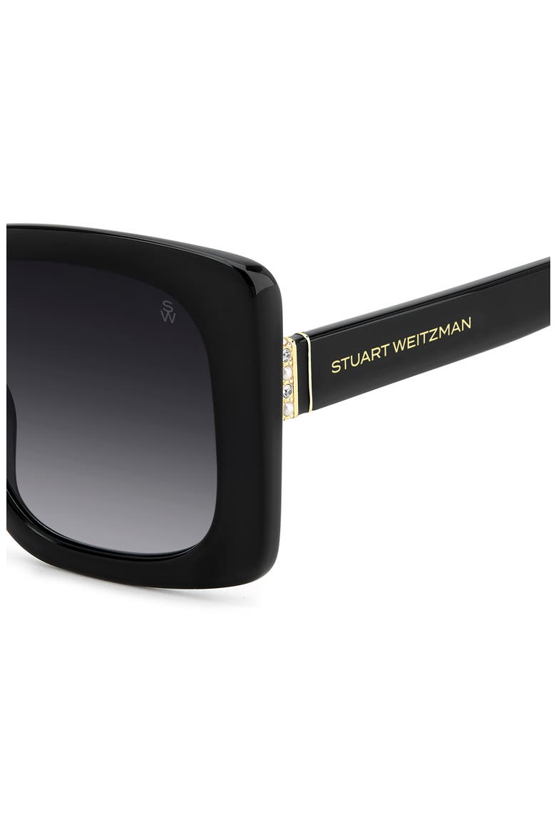 53mm Gradient Square Sunglasses, Alternate, color, BLACK