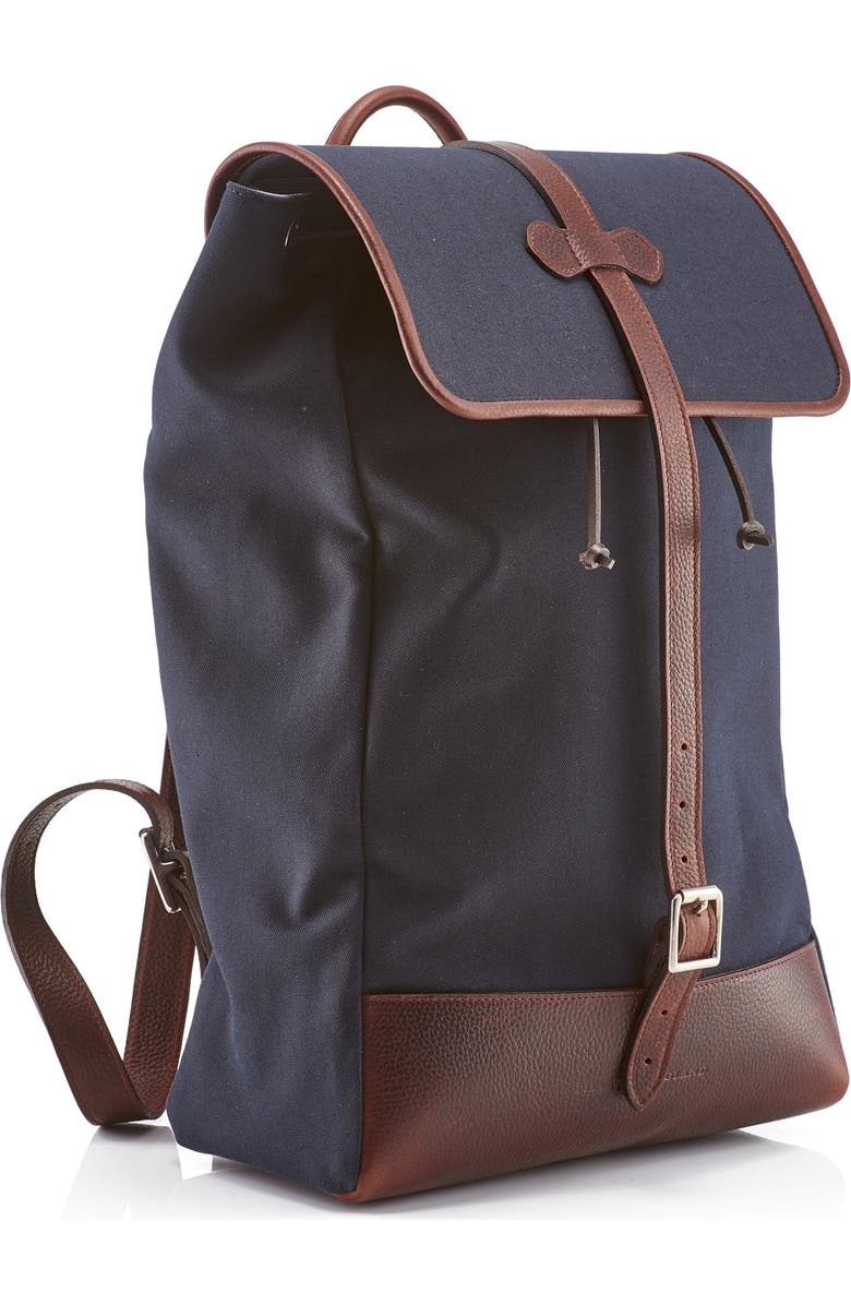 Prince of Scots Wanderlust Cotswold Canvas Backpack, Main, color, Classic Navy