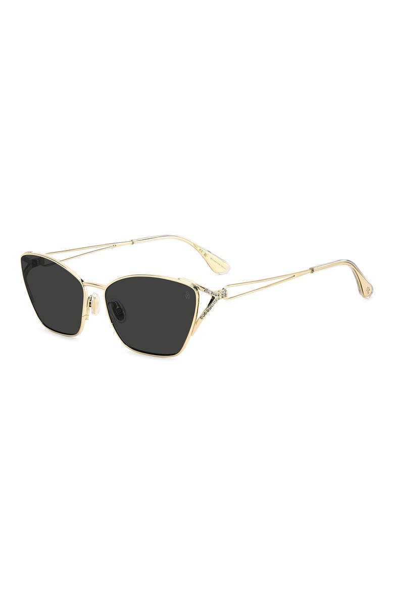 59mm Cat Eye Sunglasses, Alternate, color, GOLD/ GREY