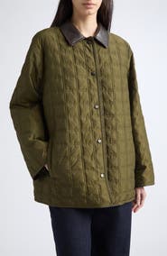 Lafayette 148 New York Reversible Quilted Down Twill Car Coat