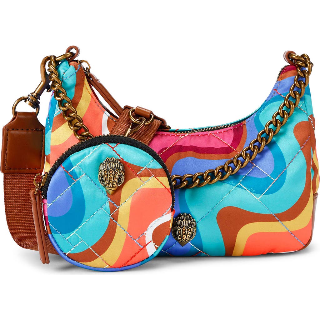 Kurt Geiger London Small Recycled Multi Crossbody Bag In Brown Multi