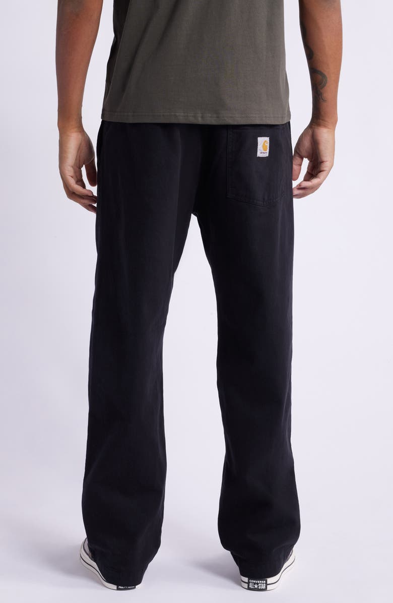 Carhartt Work In Progress Floyde Tie Waist Pants, Alternate, color, Black Garment Dyed