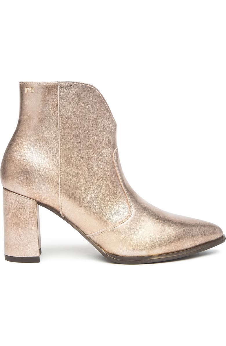 NeroGiardini V-Cut Bootie, Main, color, Gold