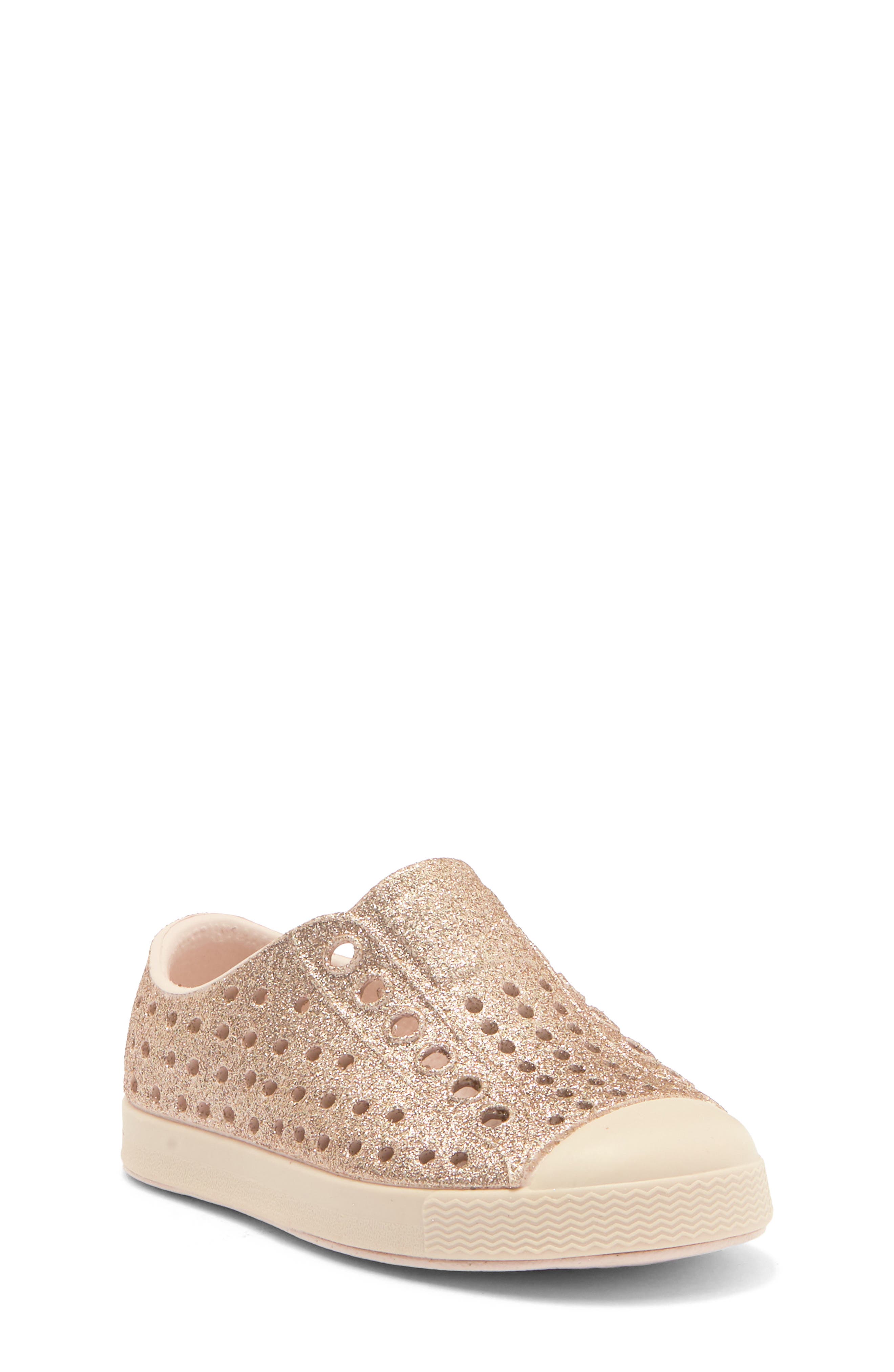 Native Shoes Kids' Jefferson Bling Slip-On Sneaker, Main, color, Rock Salt Bling/ Rocksalt Pink