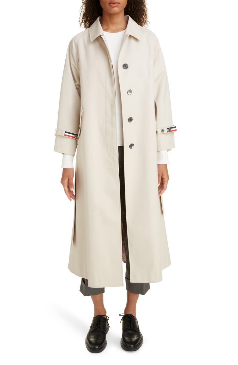 Thom Browne Waterprood Twill Coat, Alternate, color, 