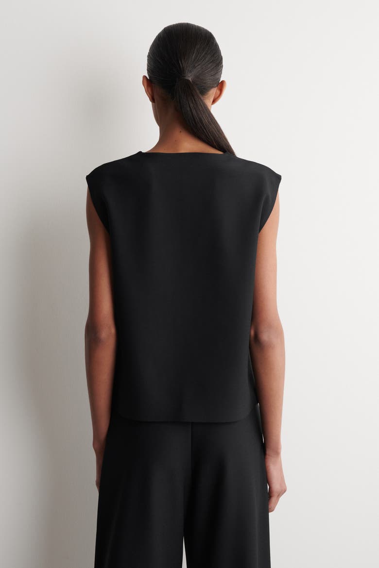 Buttoned Knitted Top, Alternate, color, BLACK