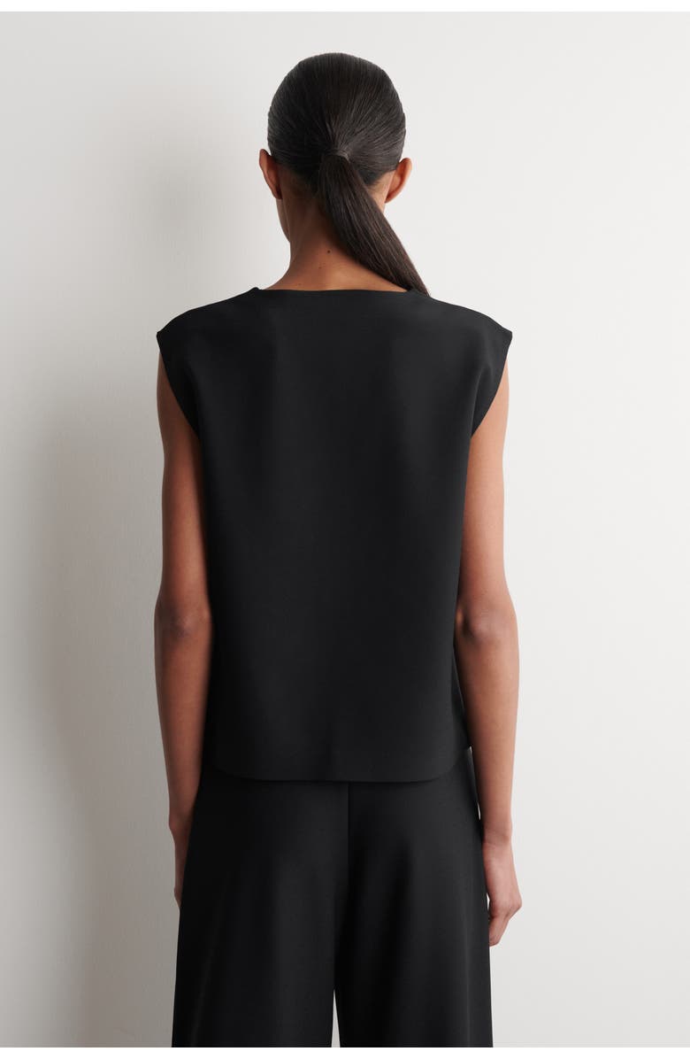 COS Buttoned Knitted Top, Alternate, color, Black