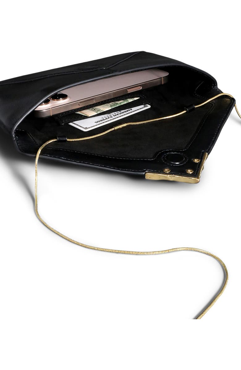 Alexis Bittar Envelope Clutch Bag, Alternate, color, Black