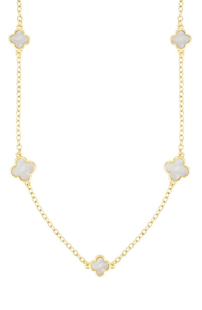 Adornia Clover Drop Earrings & Station Necklace Set, Alternate, color, 
