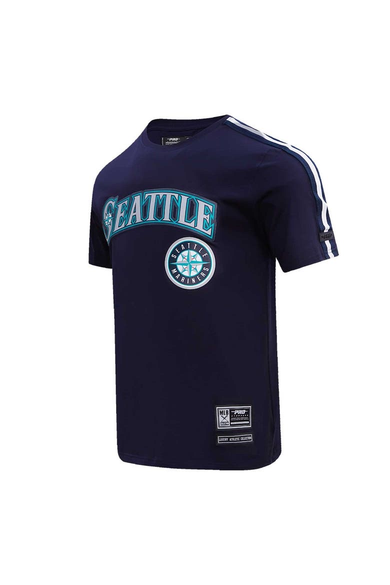 Men's Pro Standard Navy/ Seattle Mariners Taping T-Shirt, Alternate, color, Navy