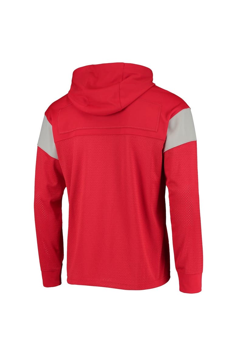 Men's Nike Scarlet Ohio State Buckeyes Sideline Jersey Pullover Hoodie, Alternate, color, SCARLET