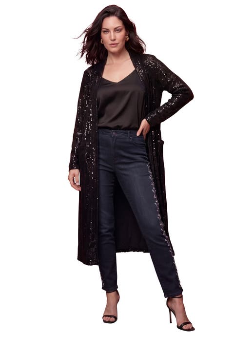 Plus Size Sequin Duster