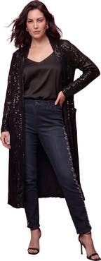 Roaman's Plus Size Sequin Duster