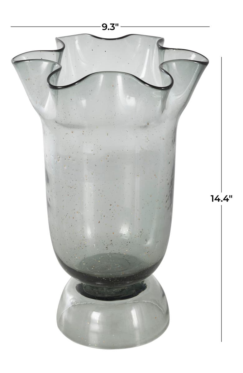 VIVIAN LUNE HOME Fluted Glass Vase, Alternate, color, Black