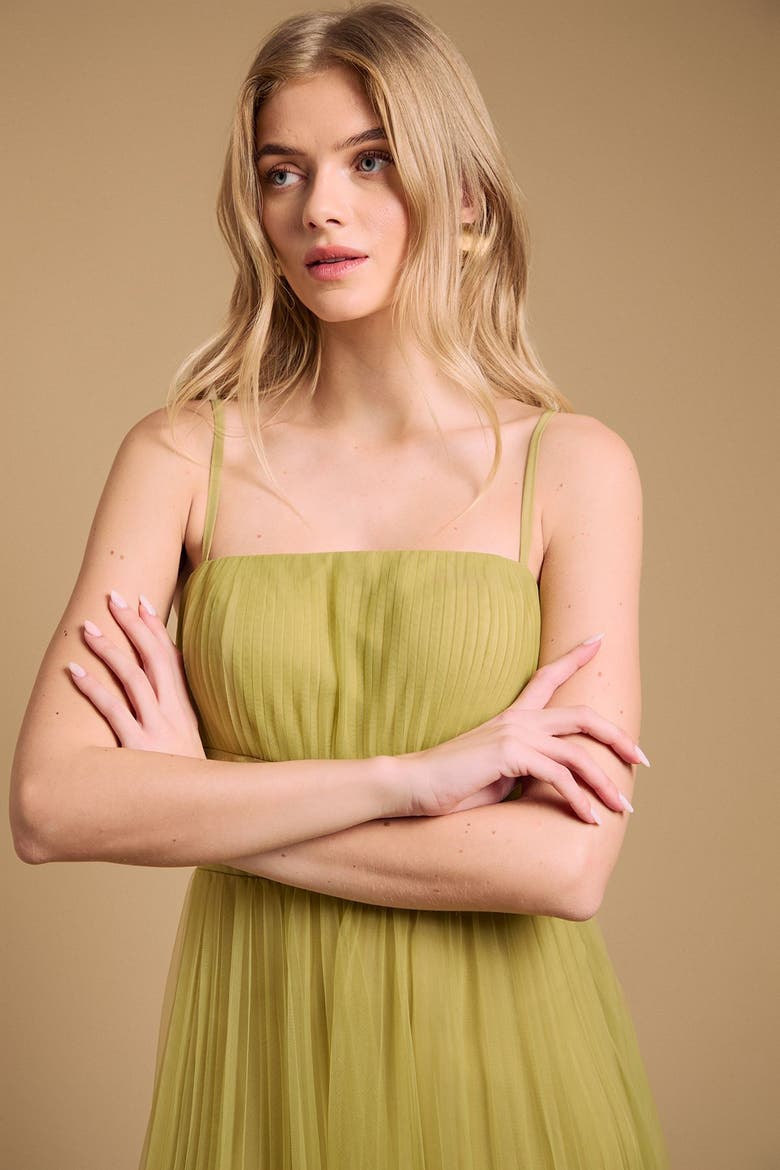 Corset Detail Maxi Dress, Alternate, color, Soft Lime