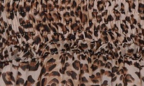 Iris & Ivy Smocked Leopard Print Tiered Dress In Multi