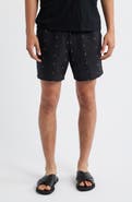 rag & bone Marc Embroidered Cotton & Linen Drawstring Shorts