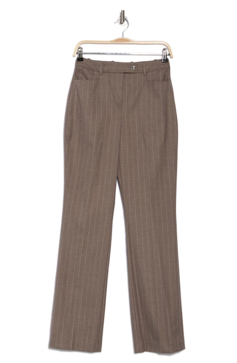 Calvin Klein Pinstripe Modern Pants, Alternate, color, Oyster Multi