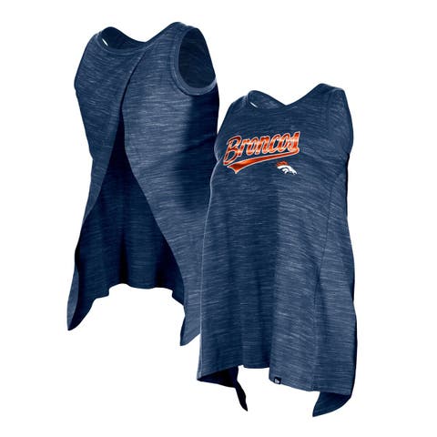 Women's New Era  Navy Denver Broncos  Space Dye Active Tank Top