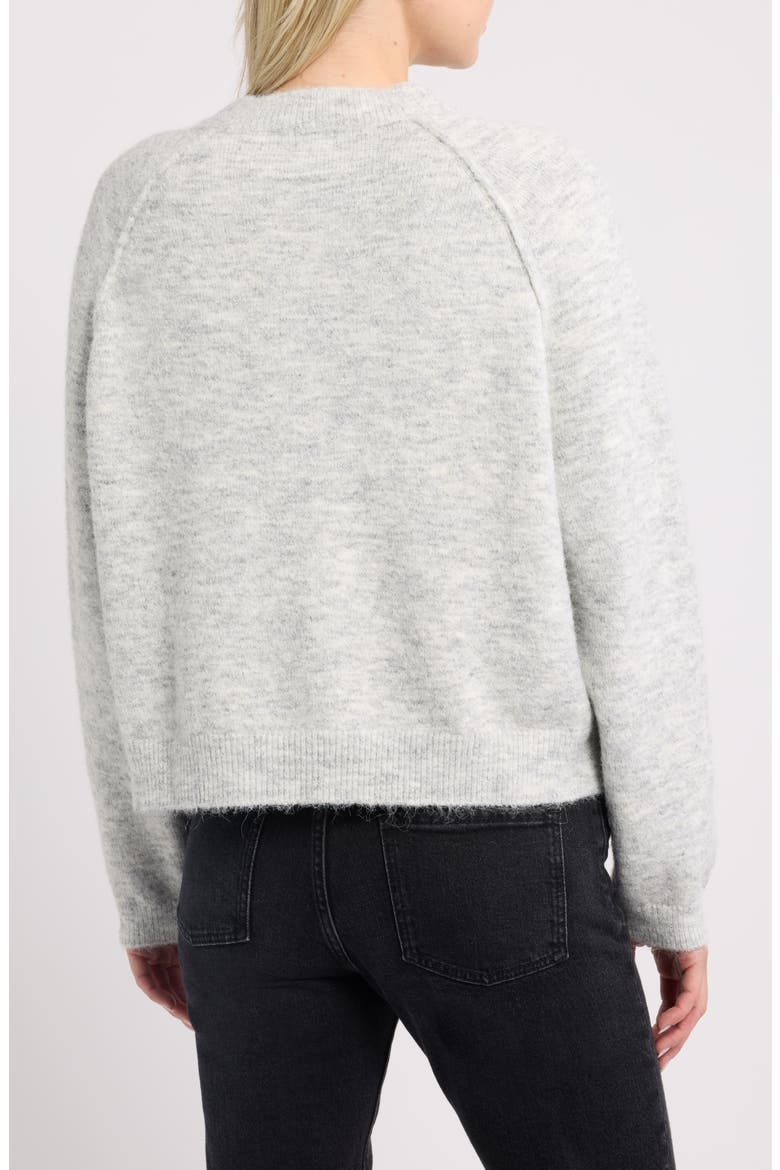 Half Placket Crewneck Sweater, Alternate, color, GREY